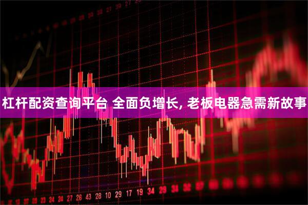 杠杆配资查询平台 全面负增长, 老板电器急需新故事