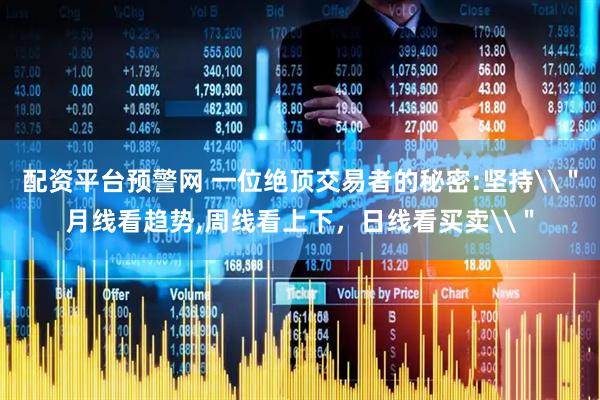 配资平台预警网 一位绝顶交易者的秘密:坚持\＂月线看趋势,周线看上下，日线看买卖\＂