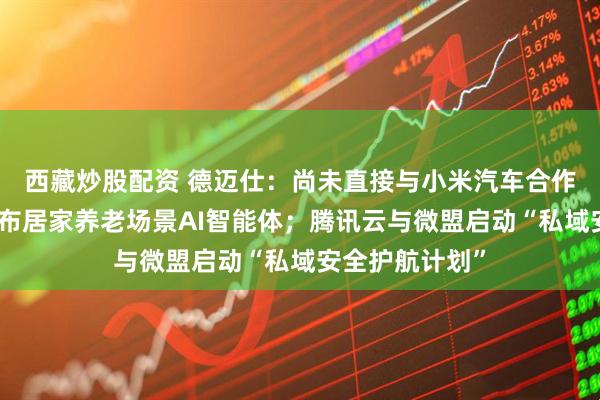 西藏炒股配资 德迈仕：尚未直接与小米汽车合作；国脉科技发布居家养老场景AI智能体；腾讯云与微盟启动“私域安全护航计划”