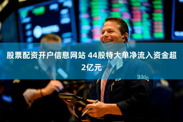 股票配资开户信息网站 44股特大单净流入资金超2亿元